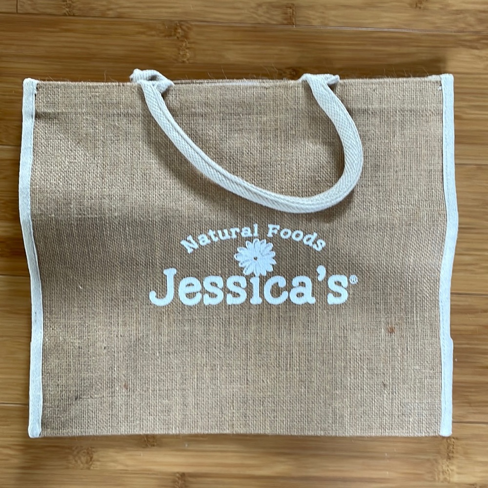 Brand new. Burlap tote.